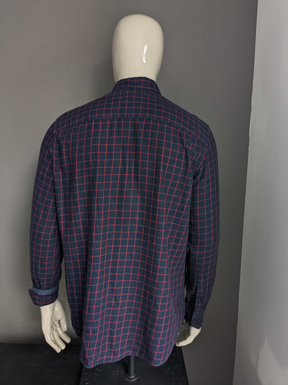 Campione del Garda shirt. Blue red checked. Regular fit. Size XL.