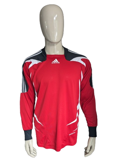 Shirt vintage adidas Keepers. Bianco bianco rosso colorato. SPFR. Bühlerzell. Taglia L.