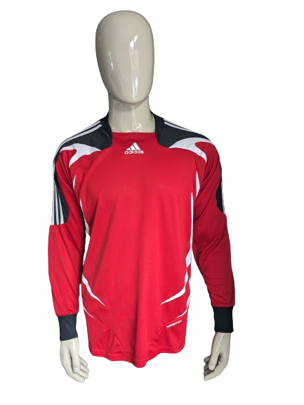 Camisa Vintage Adidas Keepers. Color negro rojo de color negro. Spfr. Bühlerzell. Talla L.