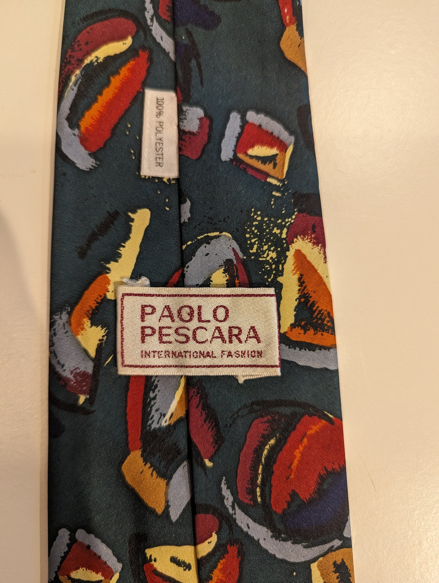 Vintage paolo pescara polyester tie.