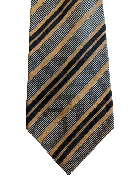 Hugo Boss Silk Tie. Gris noir noir.