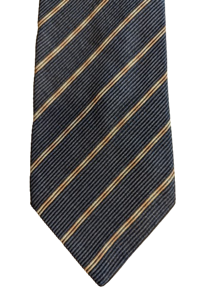 Giorgio Armani Cotton / Silk Designer Tie. Motif jaune noir.