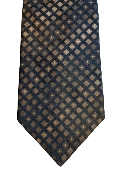 Jeff Banks London Silk Tie. Bleu noir.