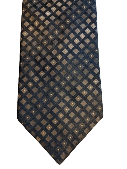 Jeff Banks London silk tie. Black blue.