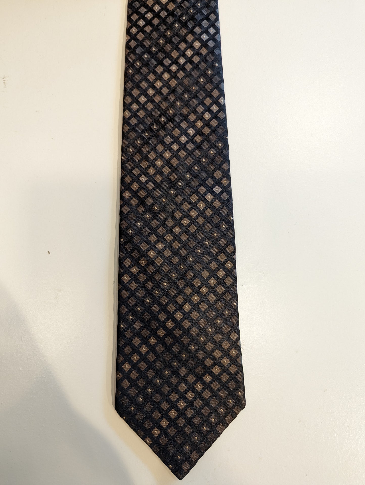 Jeff Banks London Silk Tie. Azul negro.