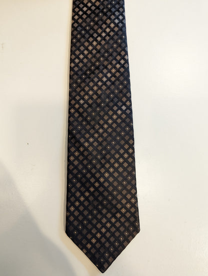 Jeff Banks London Silk Tie. Azul negro.