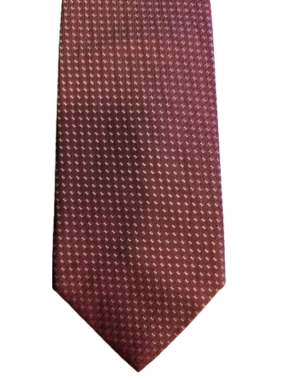 Hugo Boss Silk Tie. Motif blanc rose.