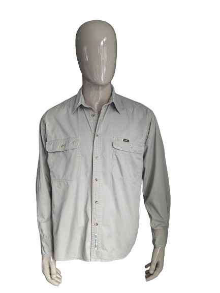 Camicia vintage Lee. Beige colorato. Taglia L / XL.