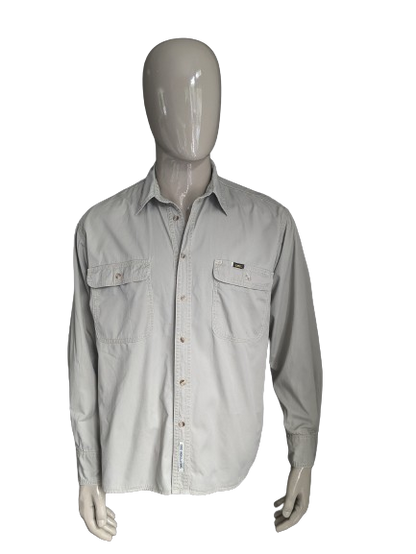 Vintage LEE overhemd. Beige gekleurd. Maat L / XL.