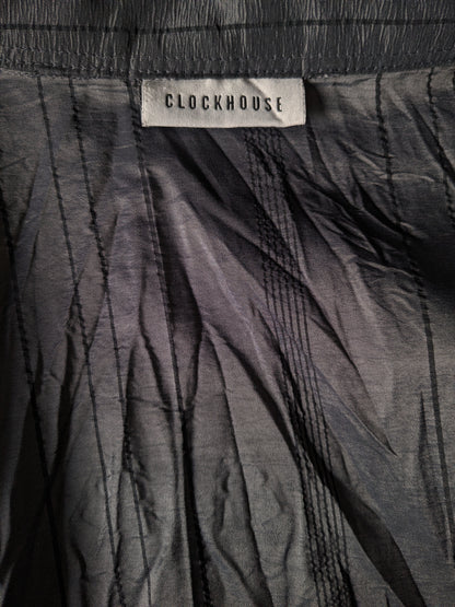 Vintage Clockhouse Shirt. Gray black wrinkle effect motif. Size XL.