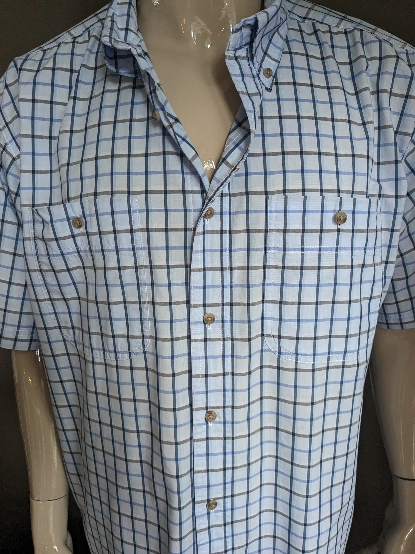 Camicia a rughewear Wrangler manica corta. Blocco bloccato. Dimensione 2xl-xxl / 3xl / xxxl.