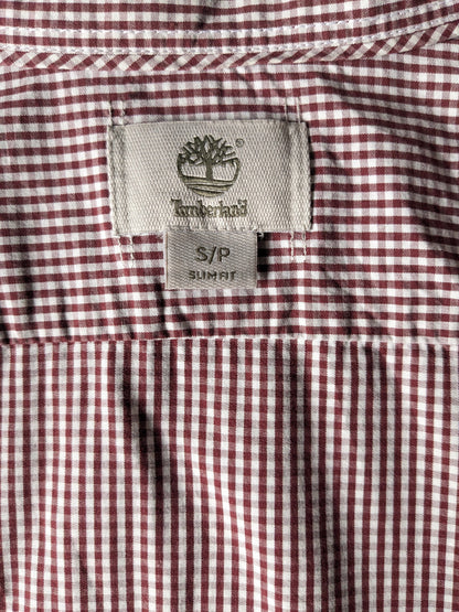 Timberland shirt. Red white checkered. Size S. Slim Fit.