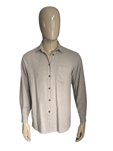 Vintage Primlle shirt. Light gray mixed. Size M.
