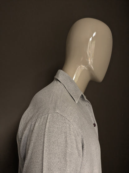 Camicia vintage Primle. Grigio chiaro miscelato. Taglia M.