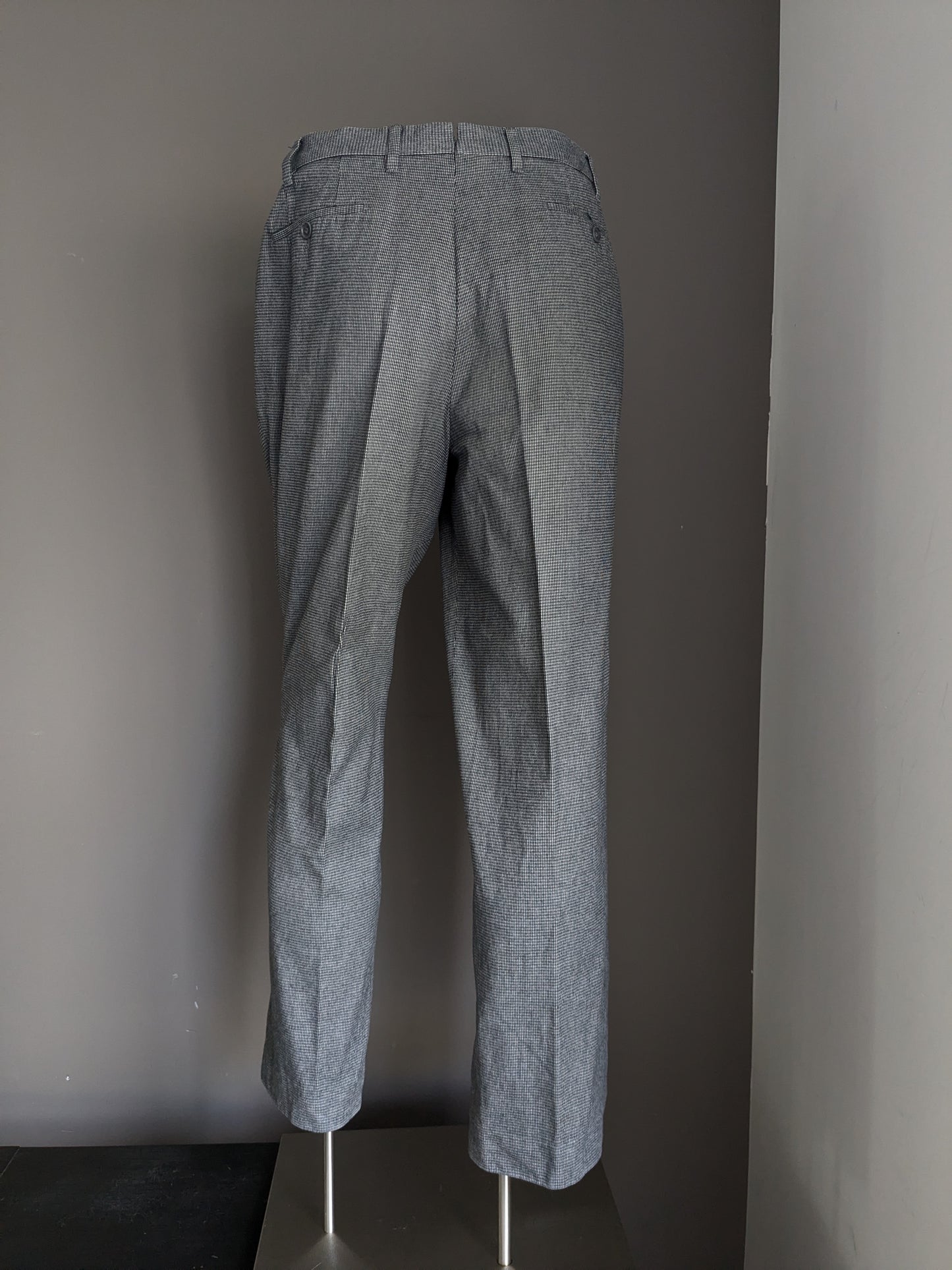 Gardeur Pantalon. Grijs Zwart motief. Maat 54 / XL.