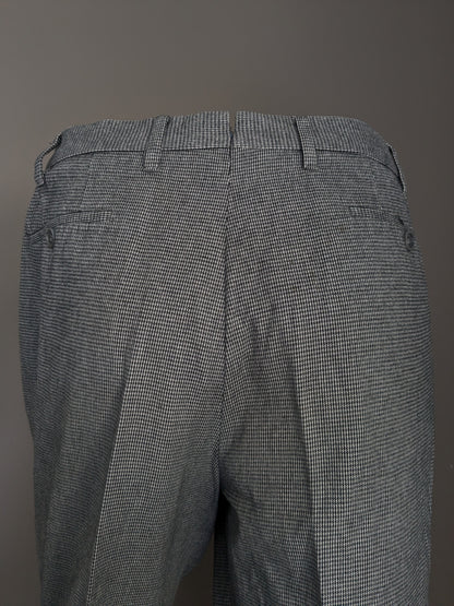 Gardeur Pantalon. Grijs Zwart motief. Maat 54 / XL.