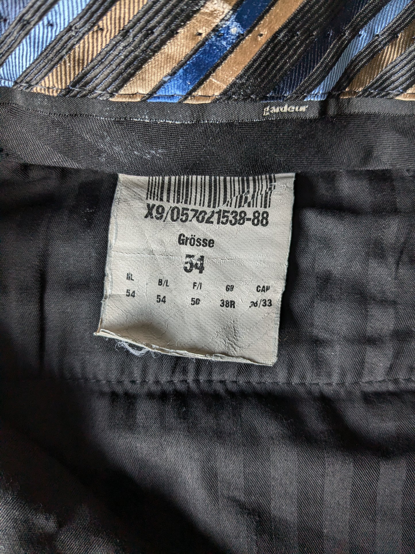 Pantaloni Gardeur. Moto nero grigio. Taglia 54 / XL.