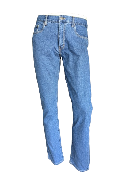 Jeans dxgo. Colorato blu. Dimensione W33 - L 34. Allungamento.