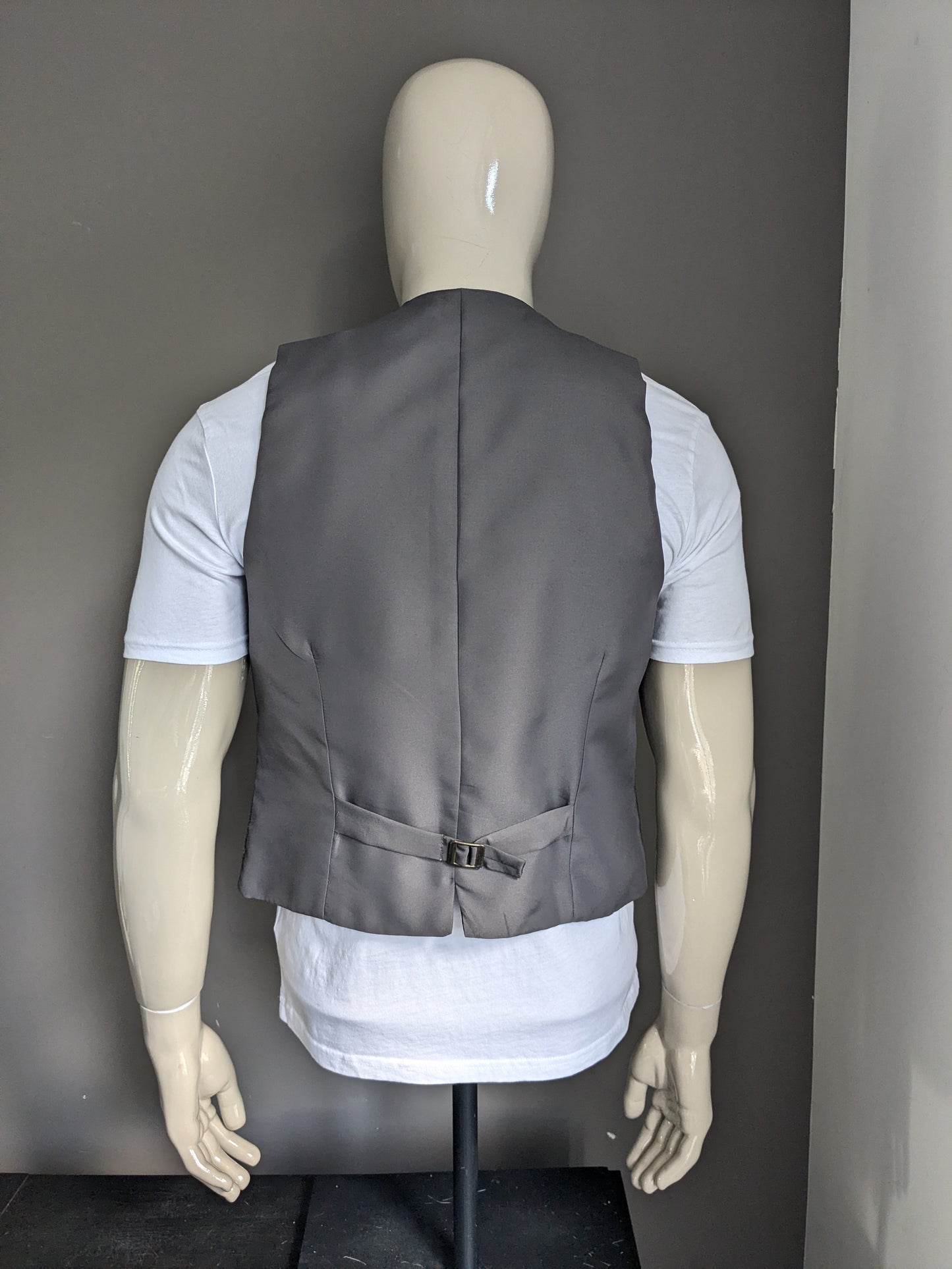 Gilet en laine. Rayé gris. Taille S. # 341