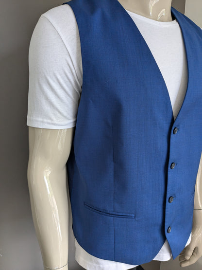 Hugo Boss waistcoat. Black blue motif. Size 52 / L.