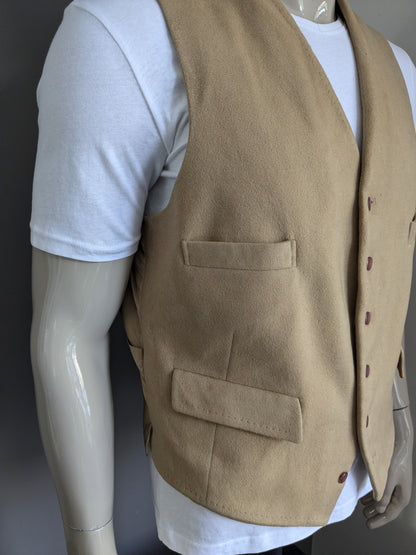 Lambourne woolen waistcoat, heavier quality. Light brown colored. Size L.