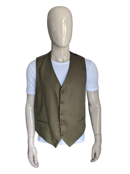 Woolen waistcoat. Dark green with beautiful buttons. Size L.