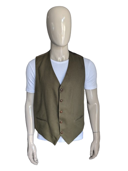 Woolen waistcoat. Dark green with beautiful buttons. Size L.