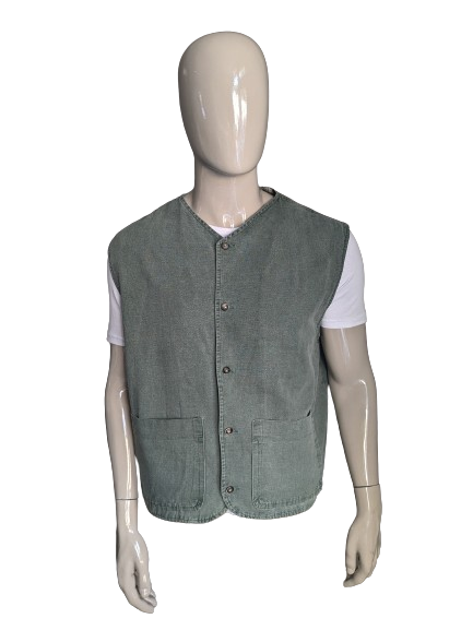 Vintage Dornbusch Casual waistcoat. Green motif. Size XL / XXL