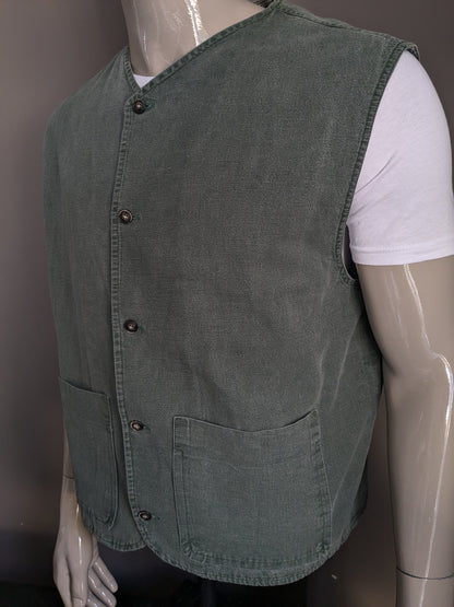 Vintage Dornbusch au gilet occasionnel. Motif vert. Taille xl / xxl