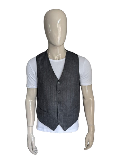 Waistcoat. Gray red striped. Size L. #343