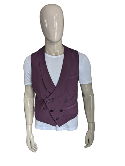 Gilet Redpoint vintage avec des revers. De couleur violette. Taille M.