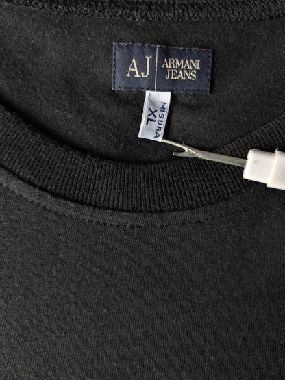 Armani Jeanshemd. Schwarz mit Druck. Größe XL / L.