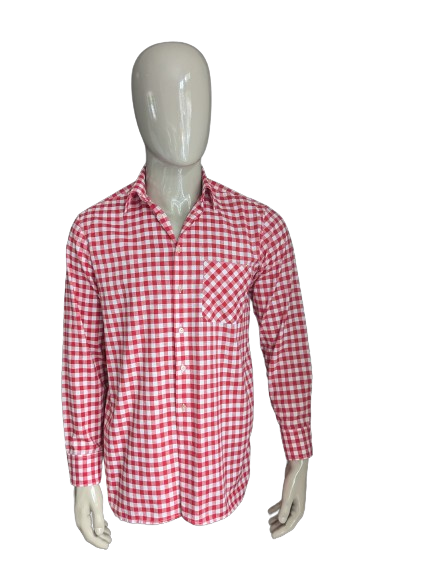 Camisa de cenizas vintage. Red blanco a cuadros. Talla L.