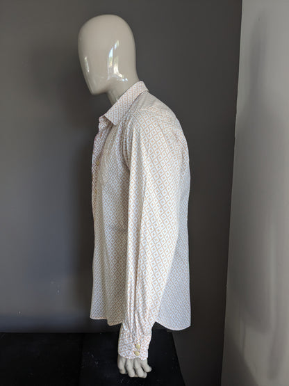 Camicia da replay. BEIGE Oranje Stampa. Taglia xxl.