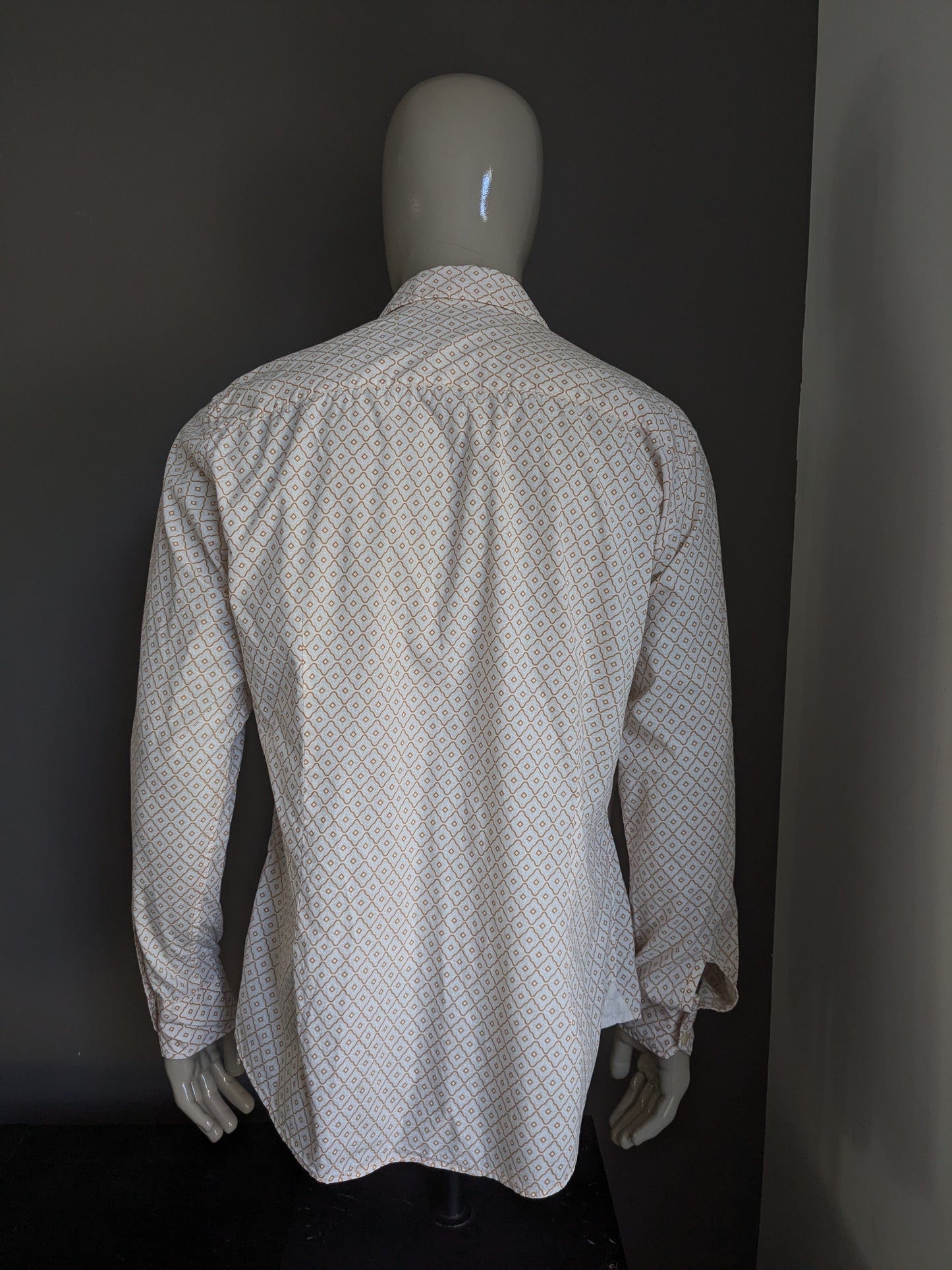 Chemise de relecture. Print beige Oranje. Taille xxl.