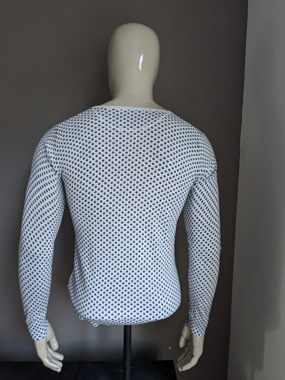 Scotch & Soda thin sweater. Gray blue circle print. Size S.