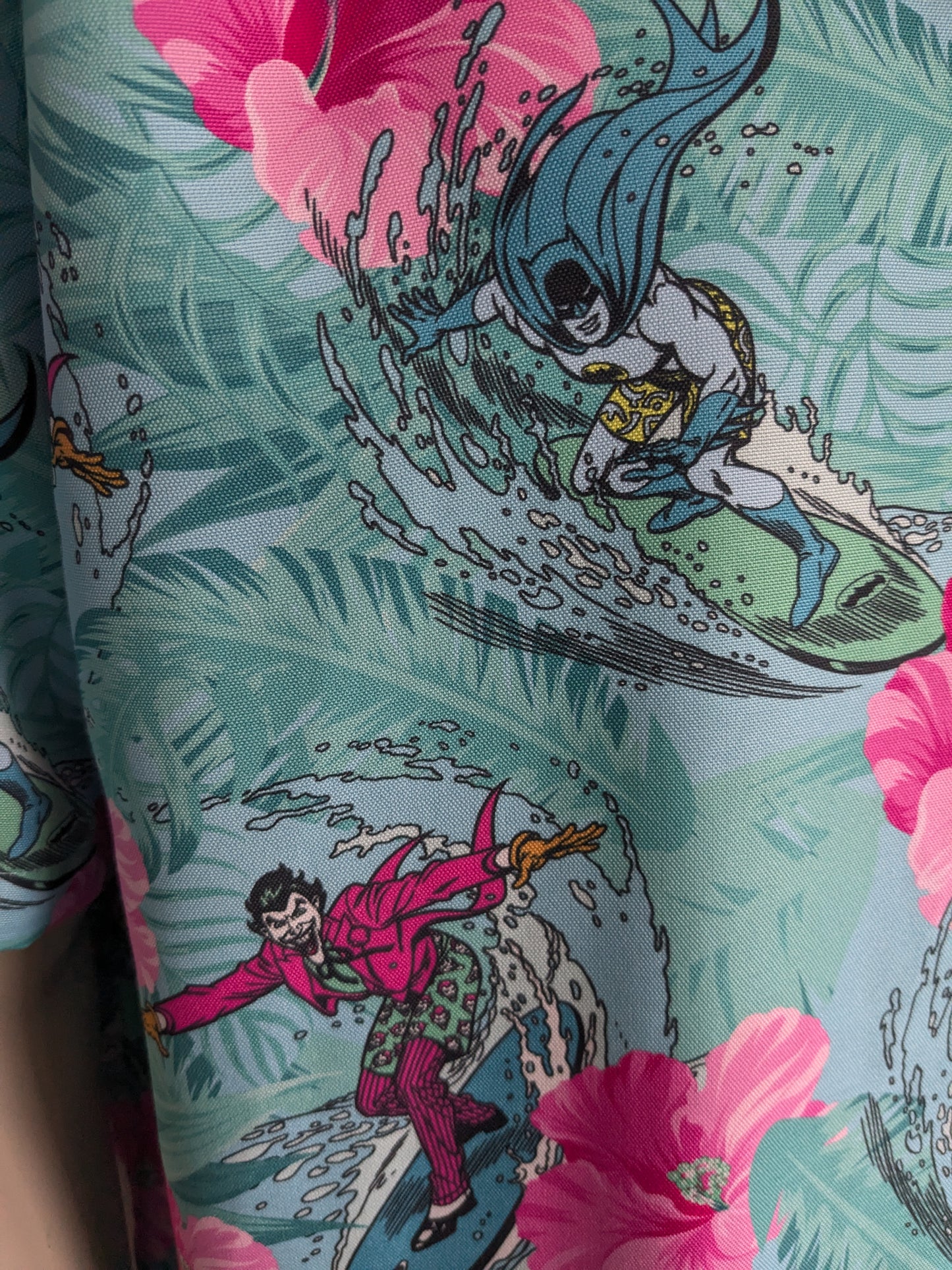 Chemise Batman Hawaii à manches courtes. Joker Surf Print. Taille xl.