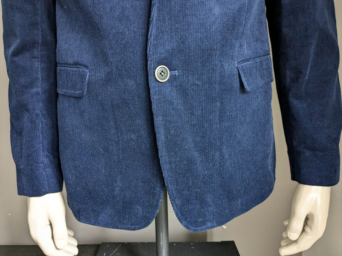 Tailor & Son Rib jacket. Nice rib. Dark blue. Size 52 / L.