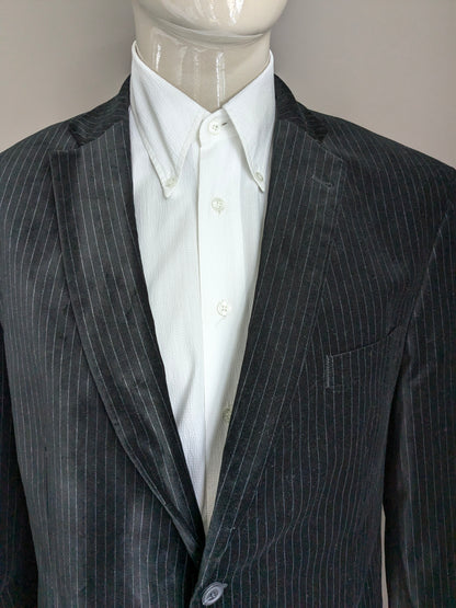 Angelo Litrico Vuweel / Velor jacket. Black gray striped. Size 58 / XL.