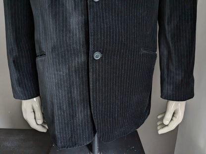 Angelo Litrico Vuweel / Velor jacket. Black gray striped. Size 58 / XL.