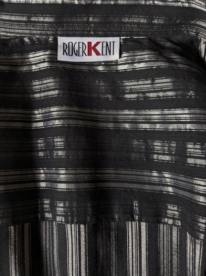 Vintage Roger has a shirt. Black / silver striped. Size L.