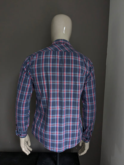 Sancred shirt. Red blue checked. Size L.