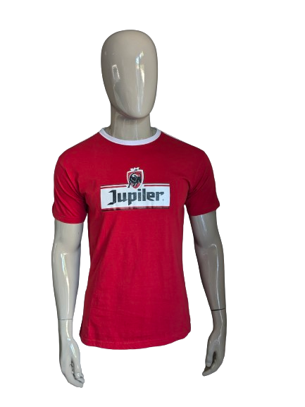 Jupiler -Shirt. Rot mit Druck. Größe M / L.