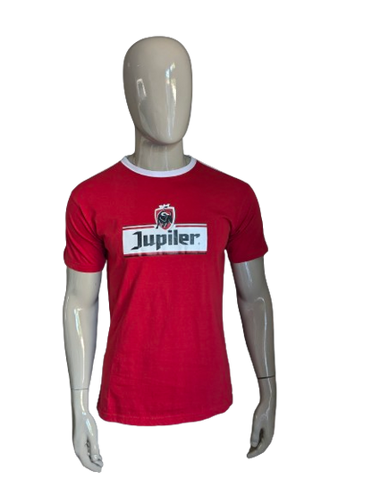 Jupiler -Shirt. Rot mit Druck. Größe M / L.