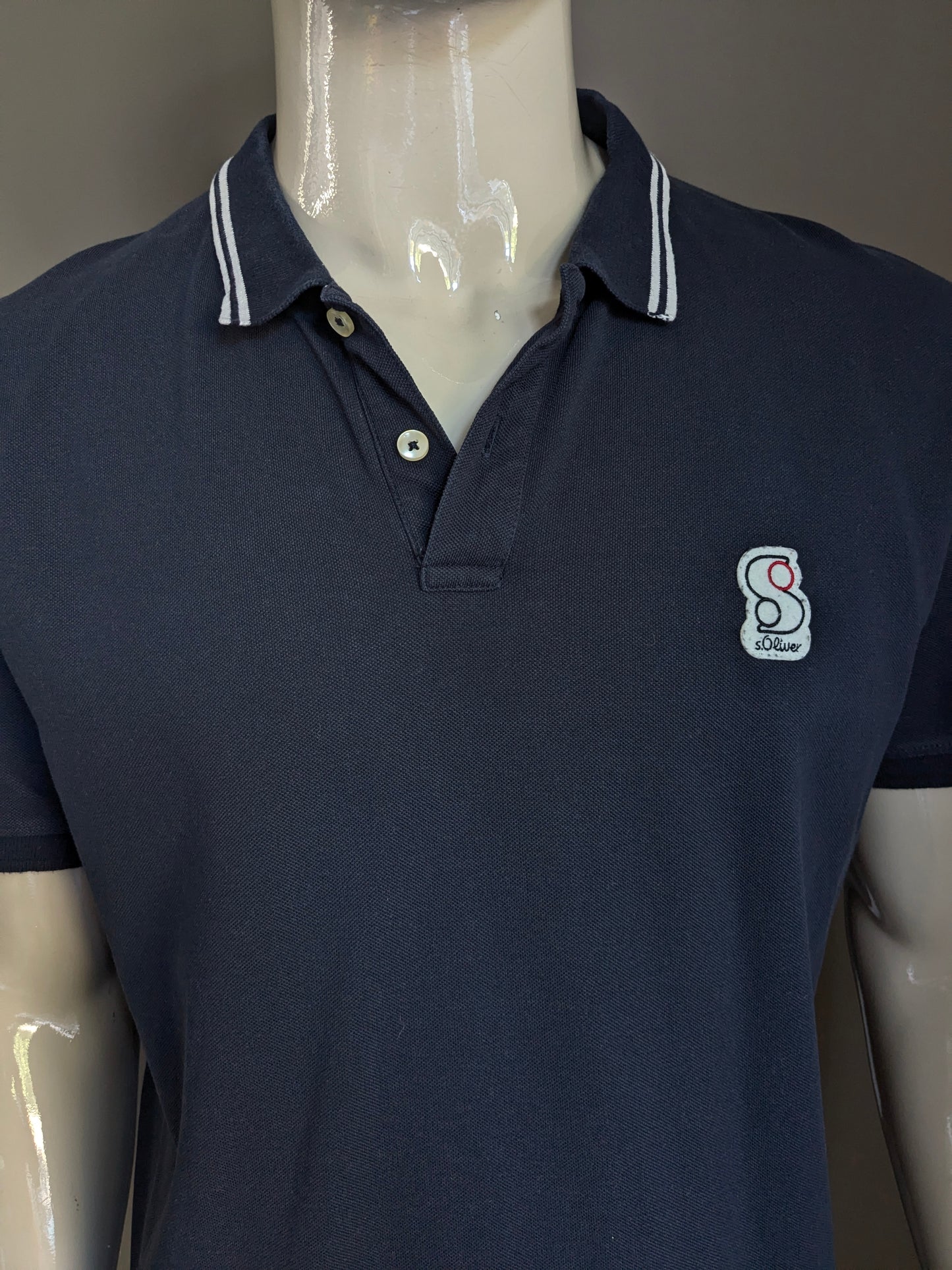 s.Oliver polo. Donkerblauw. Maat XL.