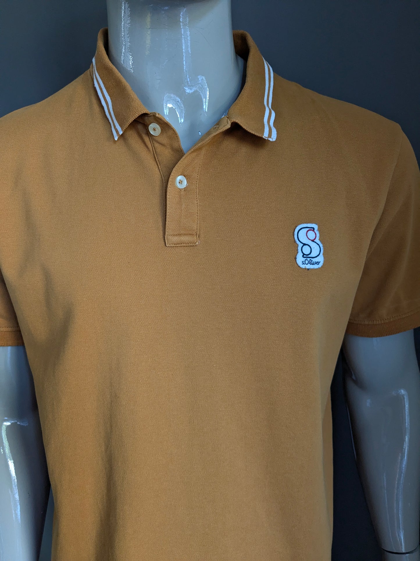 S.Oliver Polo. Orange. Size XL.