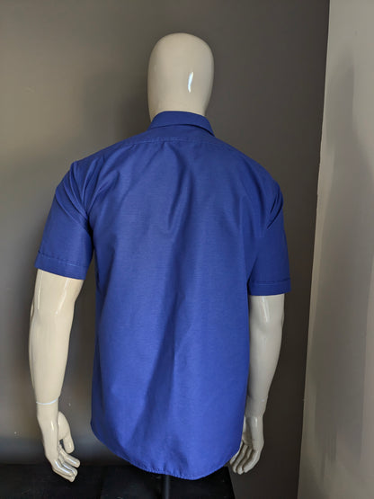 Vintage Mont Carmel Shirt Short Sleeve. Blue. Size L.