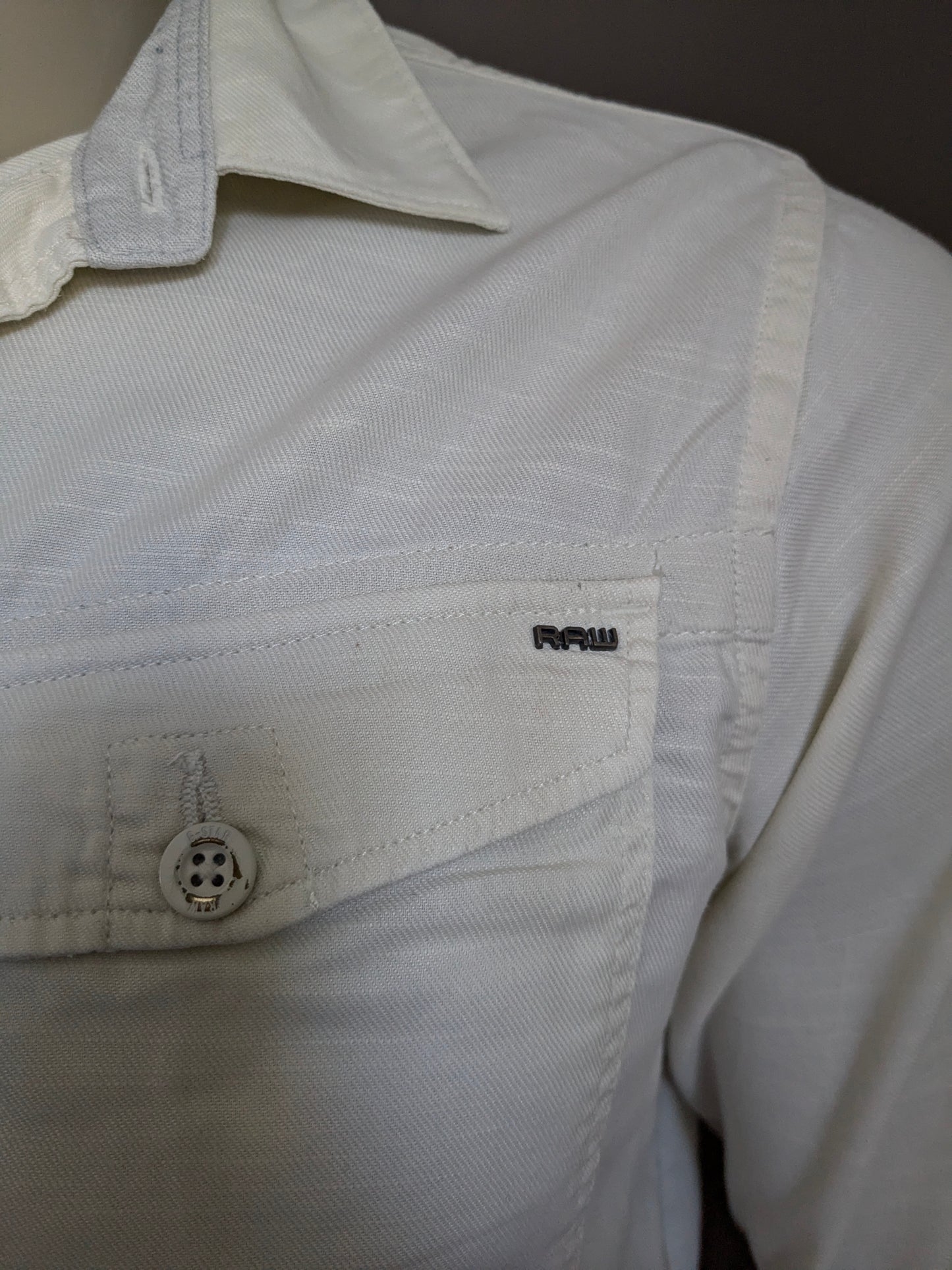 G-Star raw linen shirt. Beige. Size L.