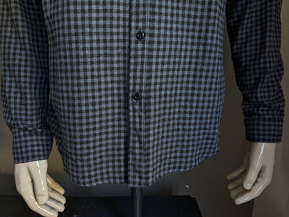 Camisa de franela de Carbonz. Lila Motif Black. Tamaño M.