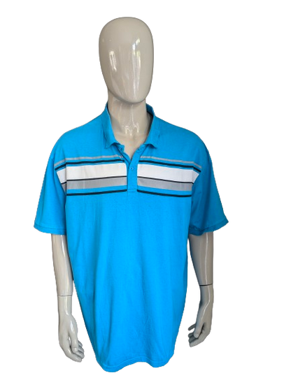 Atlas for Men Polo. Blue white gray colored. Size 5XL / XXXXXL.